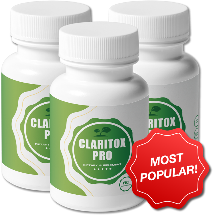Claritox Pro three bottles plus banner